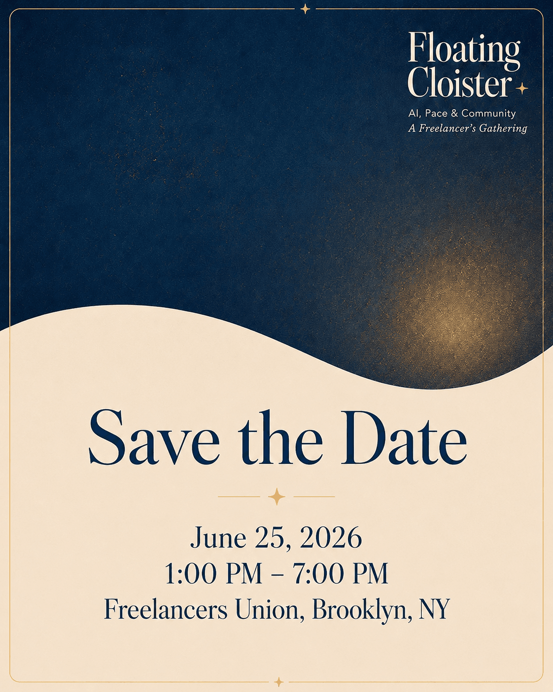 Save the Date — Floating Cloister inaugural gathering